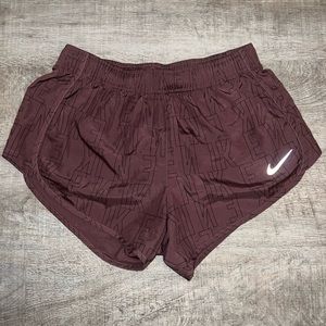 Nike Women’s Run Division Tempo Maroon Purple Reflective Shorts